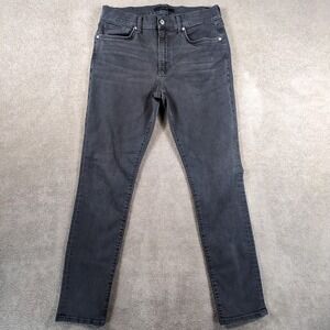 Joe's Jeans Women 32 Black Denim Stretch Comfort Mid‎ Rise Skinny Leg Dark Wash